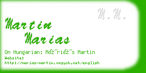 martin marias business card